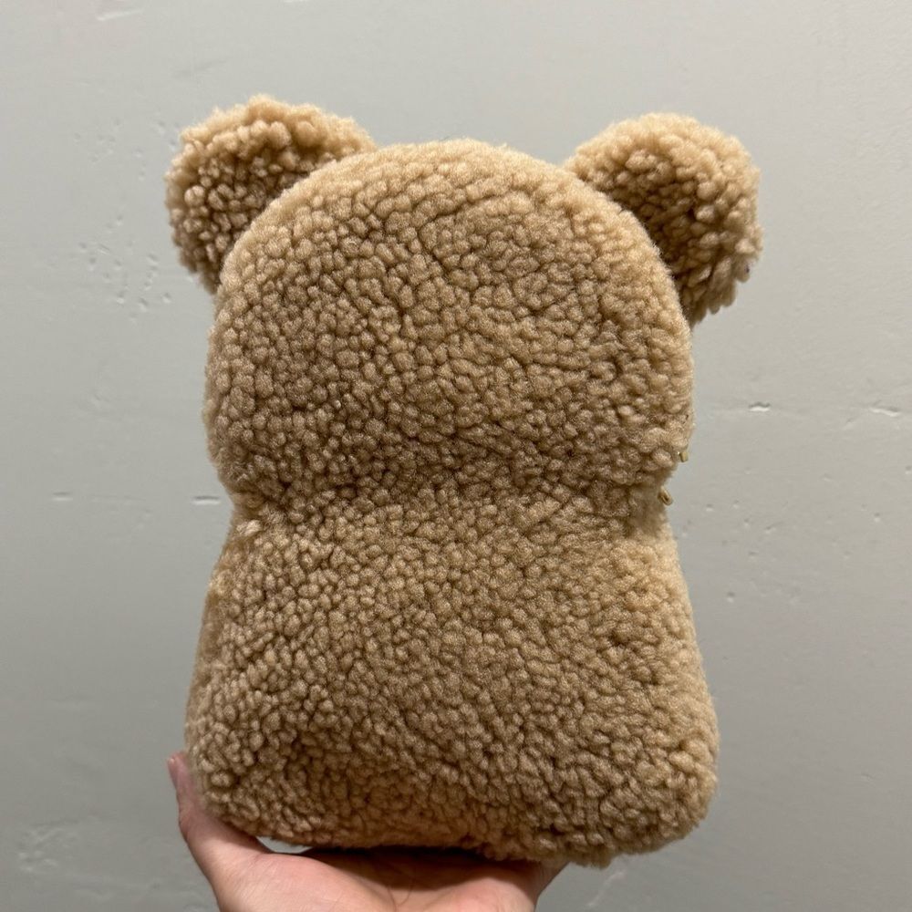 Colorblock Handmade Cute Real Shearling Teddy Bear Purse/Crossbody/Phone Pouch - Picture 11 of 16